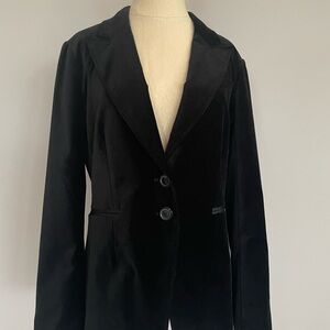 Paige Black Women's Velvet Blazer Jacket